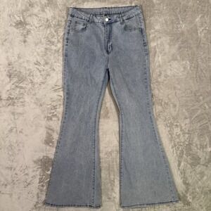 Gilipur Flare Jeans Womens XL 31 Blue High Rise Bell Bottom Stretch Denim